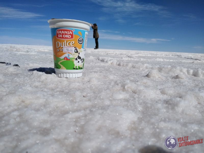 Fotos divertidas en Uyuni tarro dulce de leche