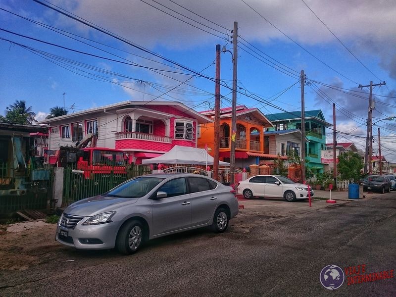 Casas coloridas de Georgetown Guyana