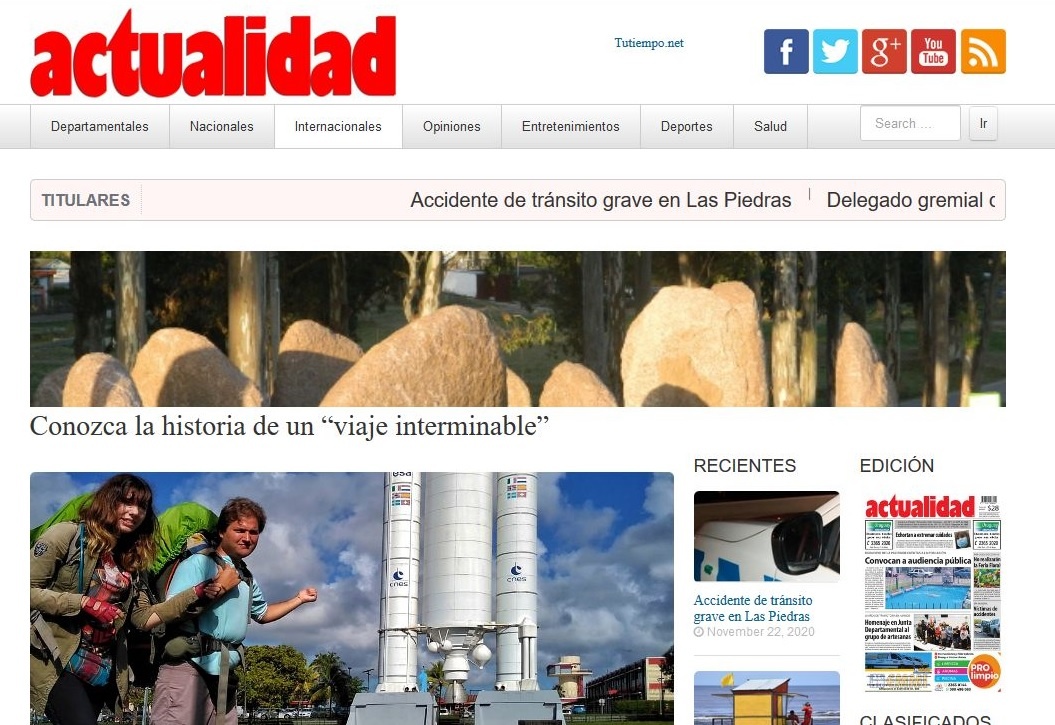 Prensa Actualidad Portal web viajeinterminable.com