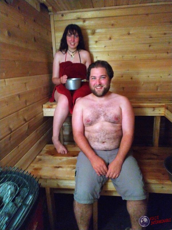 Felices en el sauna Minnesota EEUU