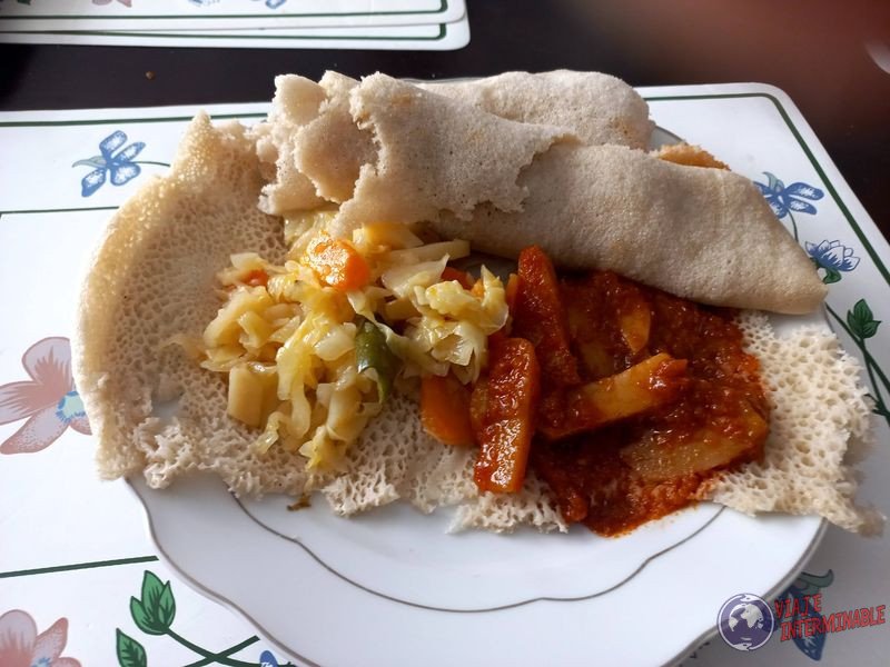 Injera comida tipica Etiopia